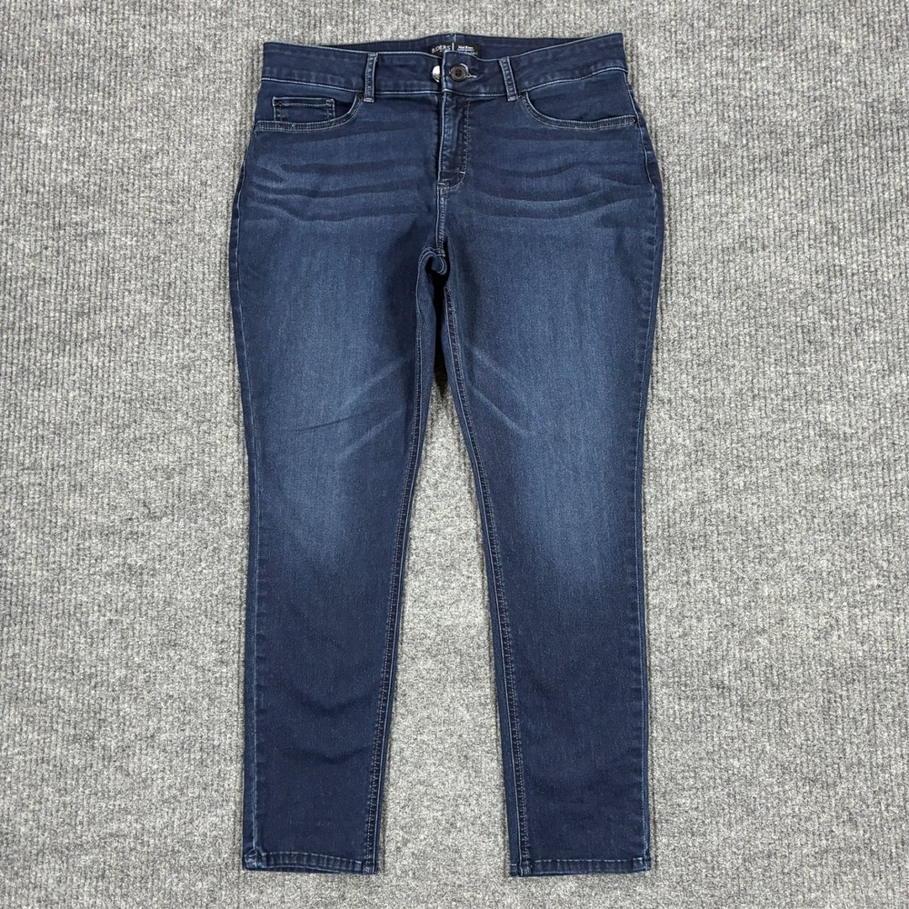 Riders by Lee Mid Rise Super Skinny Jeans Womens W35" Dark Wash Denim Stretch